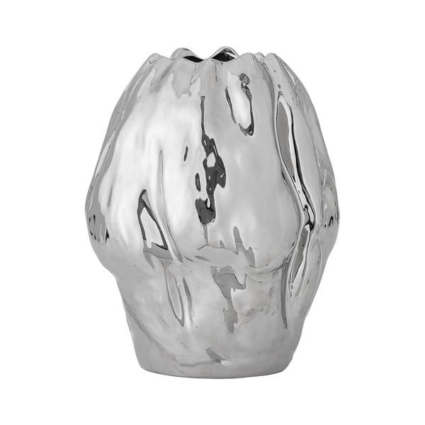 Vază argintie din gresie (înălțime 29 cm) Bobby – Bloomingville-image-3