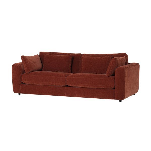 Canapea maro cu tapițerie din chenille 240 cm Chunky – vtwonen