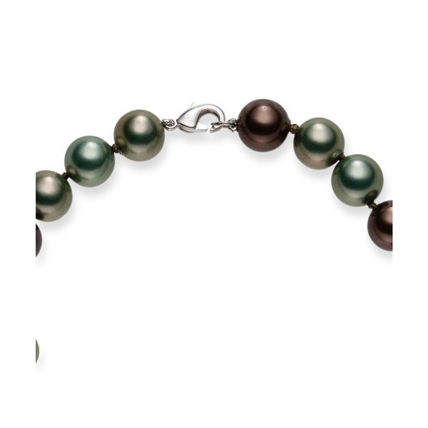 Colier cu perle gri-verzi Pearls Of London Mystic, lungime 50 cm-image-1