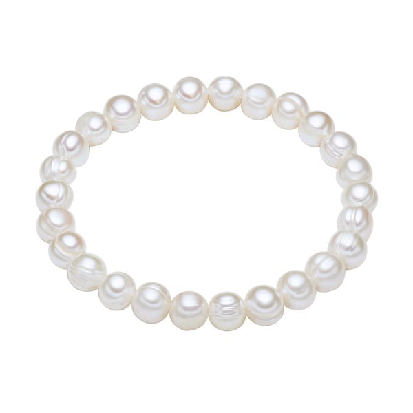 Colier din perle Chakra Pearls, 17 cm, alb