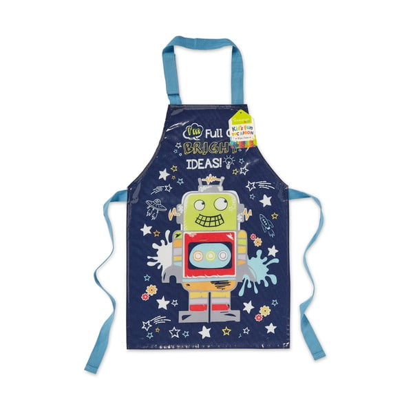 Șorț din bumbac pentru copii Cooksmart ® Robot, albastru