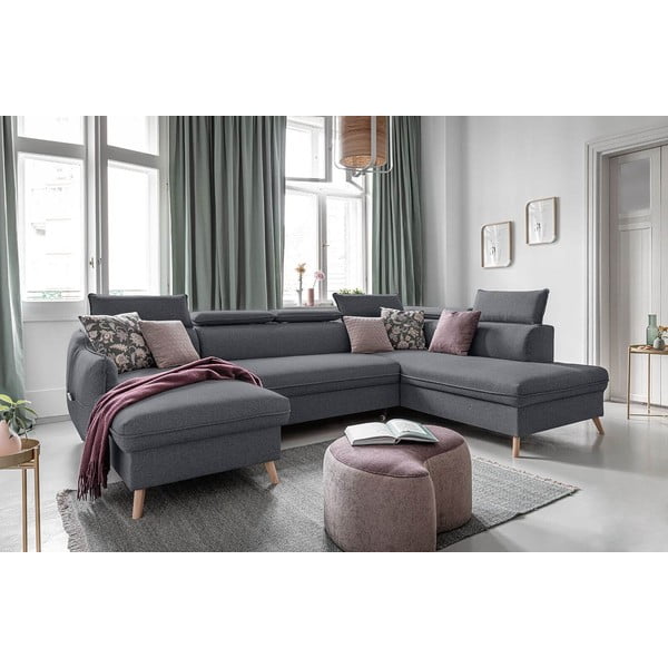 Colțar gri închis extensibil (cu colț pe partea dreaptă) Sweet Harmony – Miuform-image-4