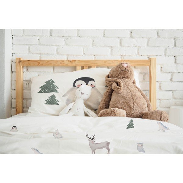 Lenjerie de pat pentru copii din bumbac satinat  140x200 cm Polar Animals - Butter Kings-image-1