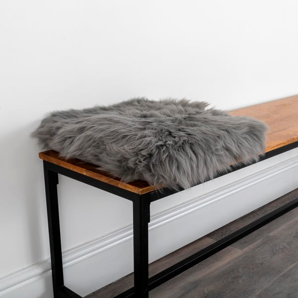 Pernă de scaun blană de oaie 45x45 cm – Native Natural-image-2