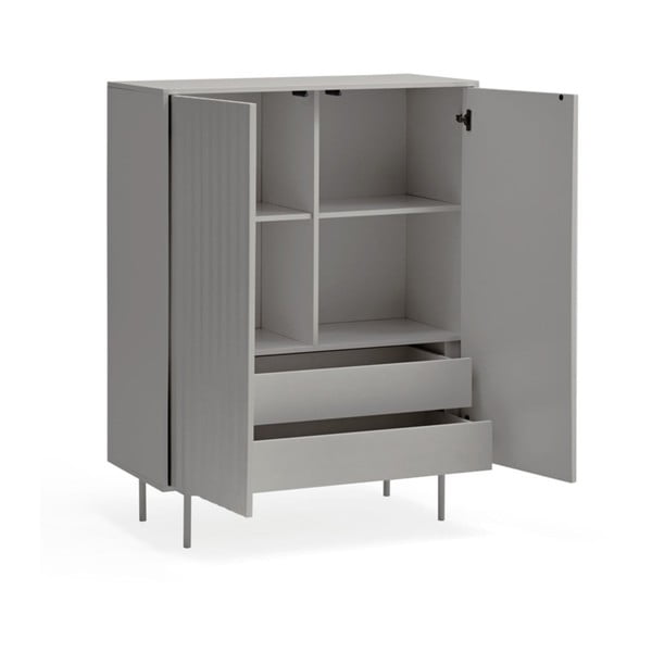 Comodă gri înaltă 97x130 cm Sierra – Teulat-image-4