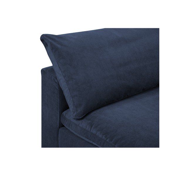 Modul cu tapițerie din catifea pentru canapea colț de dreapta Windsor & Co Sofas Galaxy, albastru închis-image-1