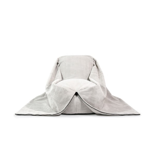 Fotoliu puf pentru copii gri închis cu tapițerie din catifea reiată Cocoon 120 – SLOWDOWN-image-2