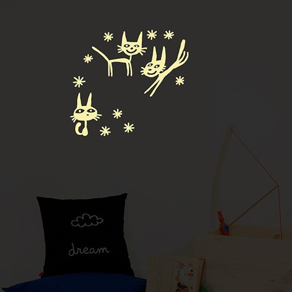 Autocolant fosforescent Chispum Cats-image-1