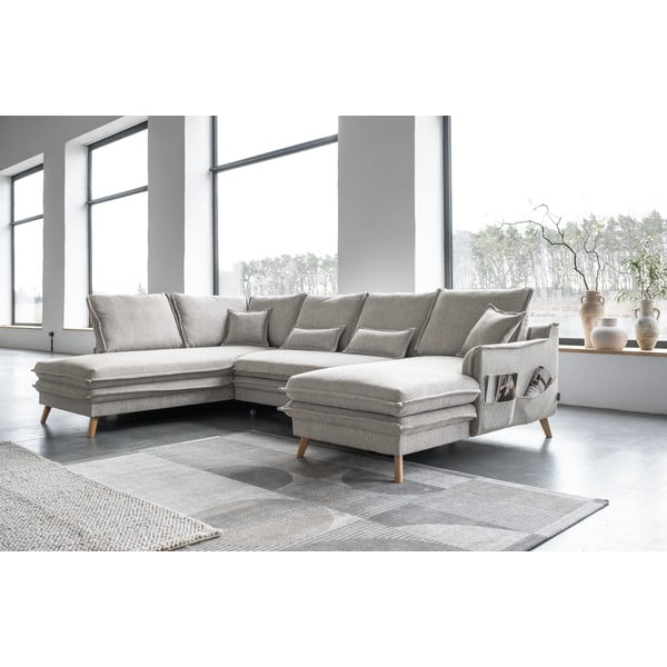 Colțar bej extensibil (cu colț pe partea stângă /în formă de "U") Charming Charlie – Miuform-image-4