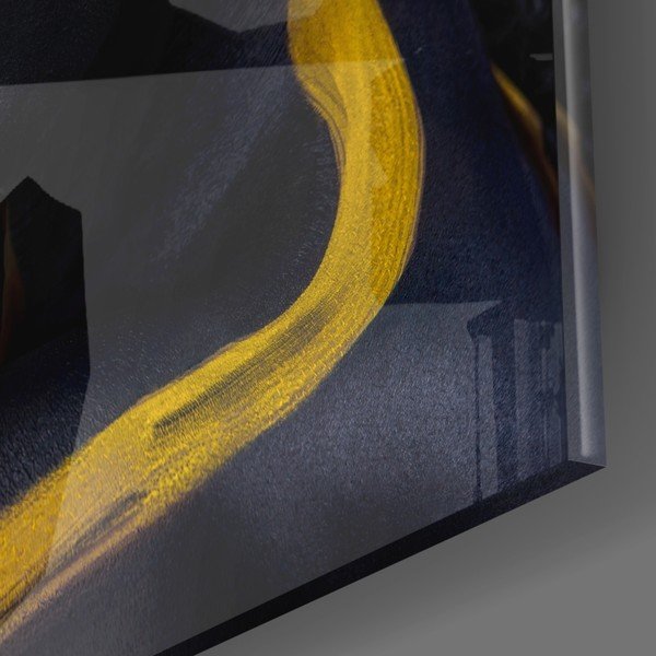 Tablou din sticlă Insigne Yellow Lines-image-3