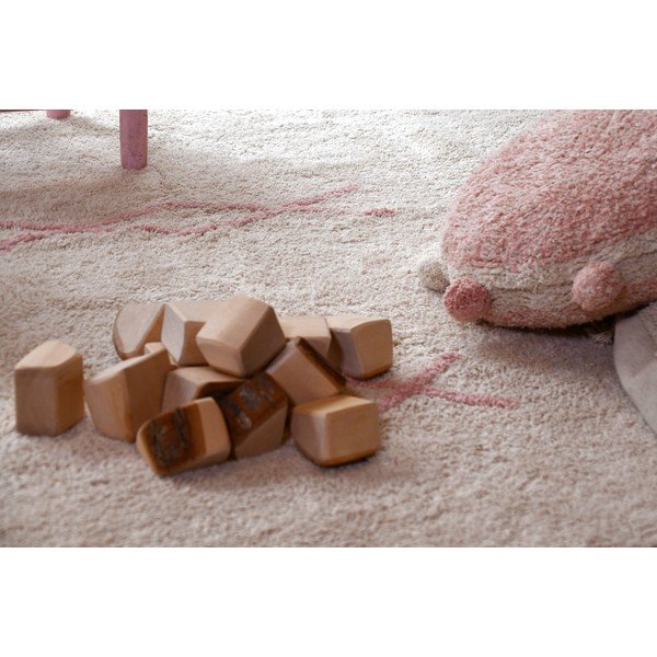 Covor roz/crem lavabil/țesut manual din bumbac 170x240 cm Atlas Natural – Lorena Canals-image-4