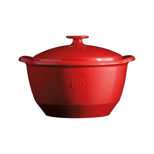 Oală și capac din ceramică Emile Henry, 2 l, roșu-image-1