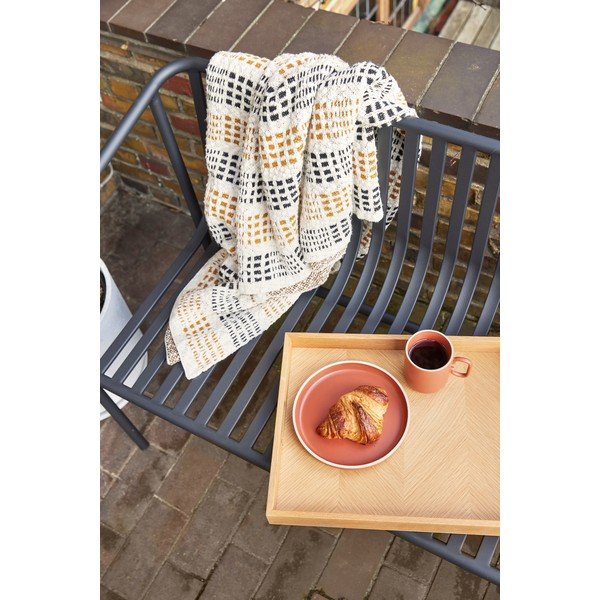 Bancă de grădină neagră din metal Villa – Hübsch-image-3