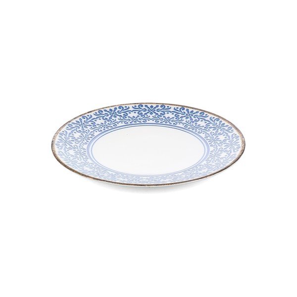 Farfurie albă/albastră din porțelan ø 27 cm Azul – BonBistro-image-4
