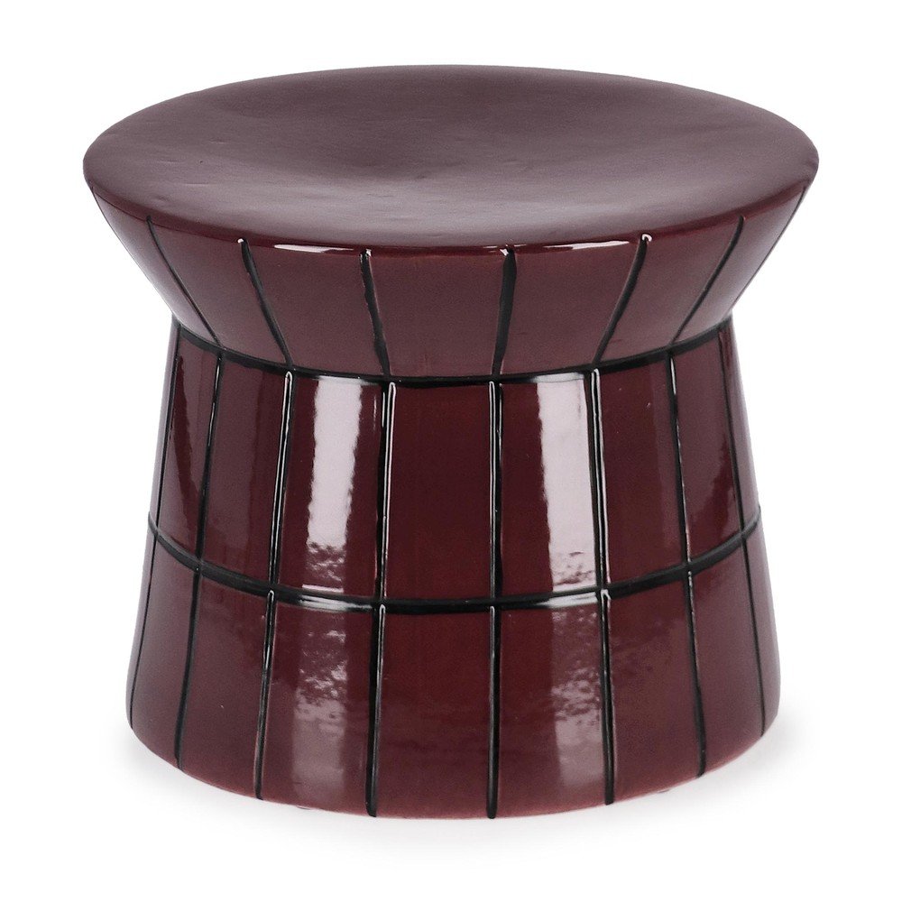Măsuță de cafea burgundy rotundă din ceramică ø 375 cm Abbes – Bizzotto