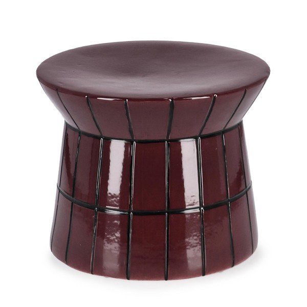 Măsuță de cafea burgundy rotundă din ceramică ø 37,5 cm Abbes – Bizzotto