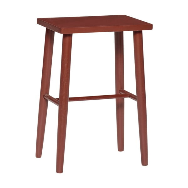 Scaun bar din lemn de stejar Hübsch Oak Bar stool, înălțime 52 cm, roșu