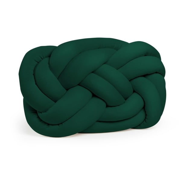 Pernă Cloud Knot Decorative Cushion, 40 x 32 cm, verde închis