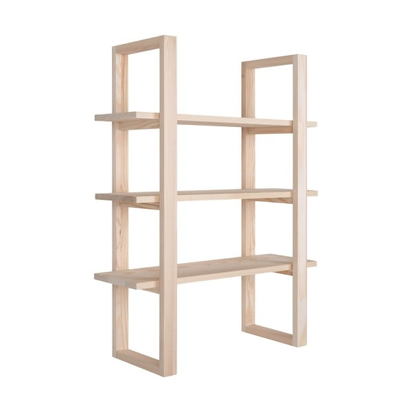 Raft în culoare naturală etajat din lemn masiv de paulownia 48 cm Santiago – House Nordic-image-3