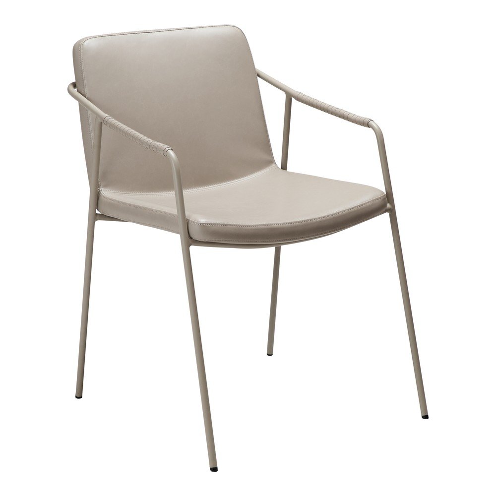 Scaun de dining bej cu cotiere Boto – DAN-FORM Denmark