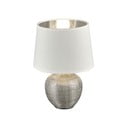 Veioză din ceramică și pânză Reality Luxor, înălțime 26 cm, alb