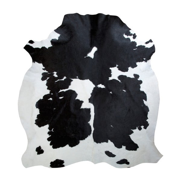 Carpetă din blană Pipsa Normand Cow, 170 × 190 cm, negru - alb