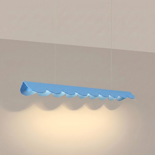 Lustră albastru-deschis LED din aluminiu BISCUIT – Thoro-image-1