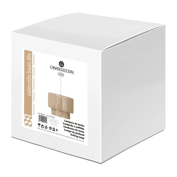 Lustră cu abajur din ratan ø 38 cm Natural Way – Casa Selección-image-3