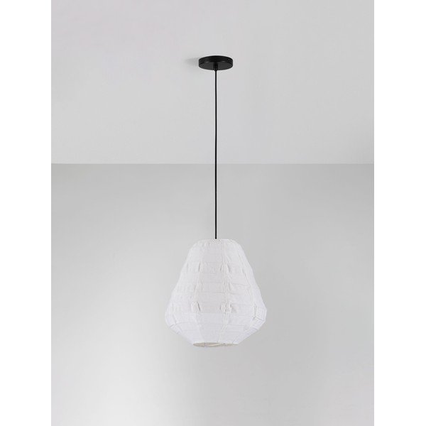 Lustră albă din in ø 36 cm Linnet – Nova Luce-image-2