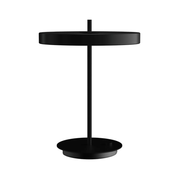 Veioză neagră LED cu intensitate reglabilă din metal cu abajur din metal (înălțime 41,5 cm) Asteria Table – UMAGE