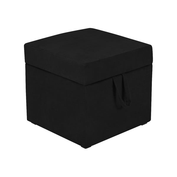 Taburet cu spațiu pentru depozitare KICOTI Cube, negru