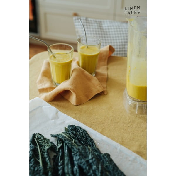 Coasters galbene din țesătură  4 buc. – Linen Tales-image-2