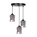 Lustră neagră cu abajur din sticlă Felis – Candellux Lighting