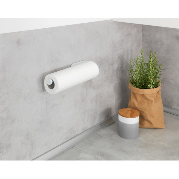 Suport pentru prosoape de hârtie de perete Wenko Nio, alb-image-1