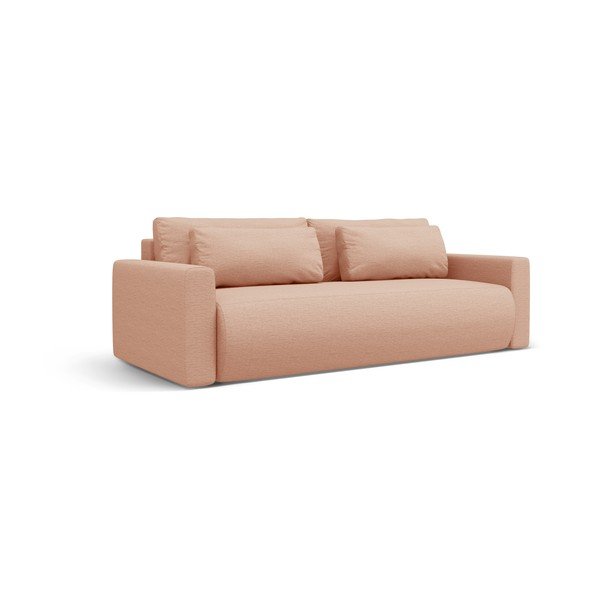 Canapea roz extensibilă, cu spațiu de depozitare 238 cm Belfast – Cosmopolitan Design-image-1