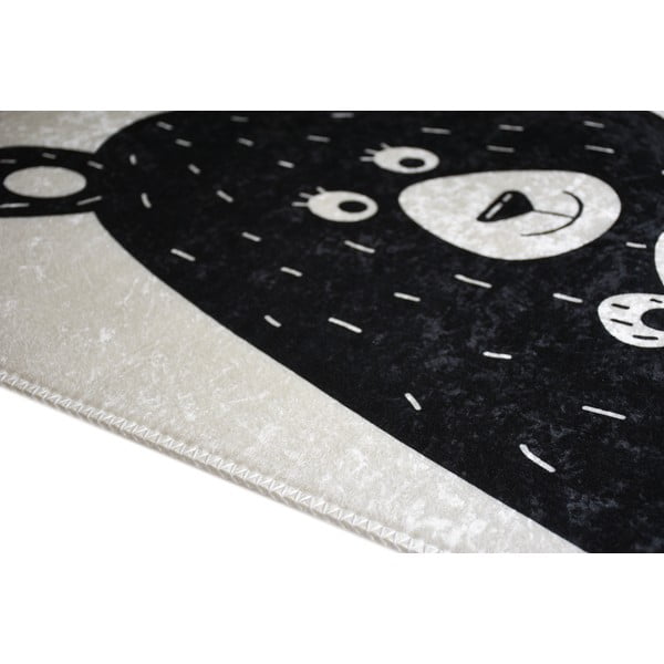 Covor pentru copii alb-negru lavabil 160x230 cm Bear Family – Vitaus-image-2