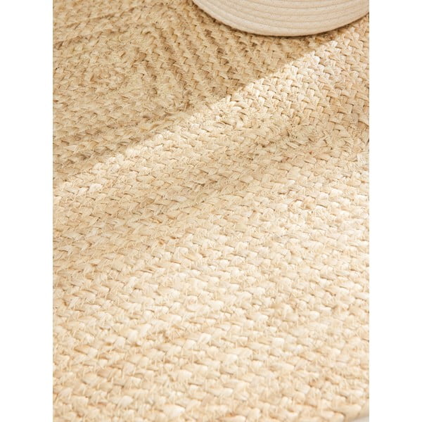 Covor culoare naturală deschisă reversibil, țesut manual din iută 160x230 cm Sharmila Natural White – Hanse Home-image-3