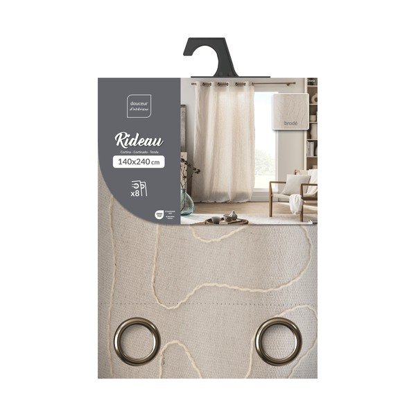 Draperie în culoare naturală 140x240 cm Cirana – douceur d'intérieur-image-3