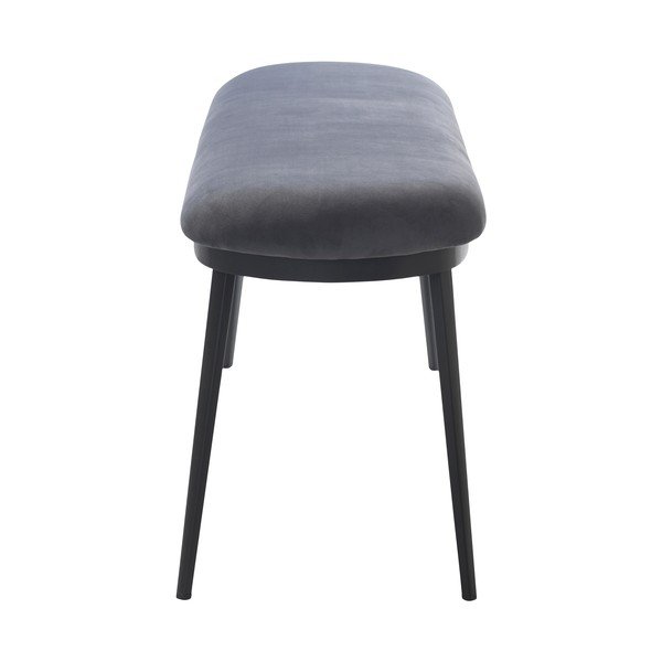 Bancă gri cu tapițerie din catifea Gain – Unique Furniture-image-3