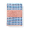 Prosop albastru/roz din bumbac organic din frotir 70x140 cm Check – JUNA