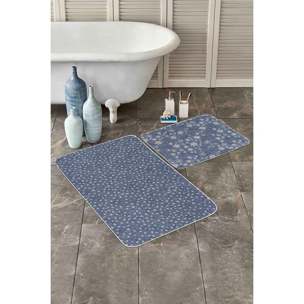 Covorașe de baie albastre în set de 2 buc. 100x60 cm - Minimalist Home World-image-3