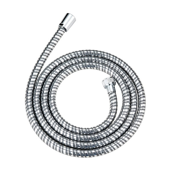 Cap de duș cu furtun  argintiu lucios Basic Line – Wenko-image-2