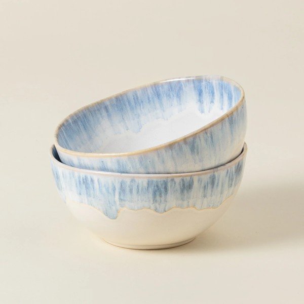 Bol alb-albastru deschis din gresie ø 16 cm Brisa – Costa Nova-image-1