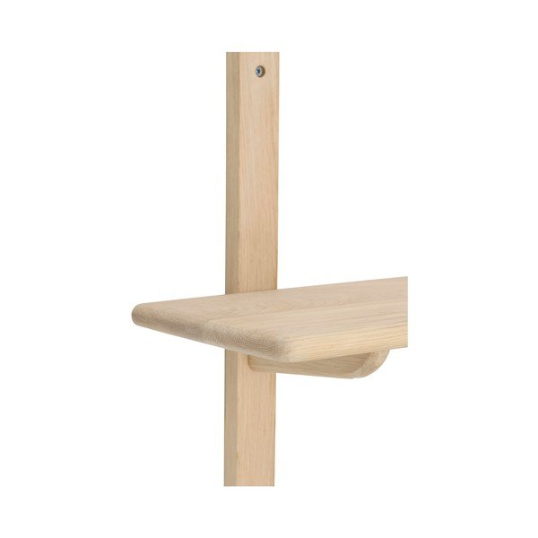 Raft în culoare naturală deschisă etajat din lemn de stejar 70 cm Albin – Ellos Home-image-3