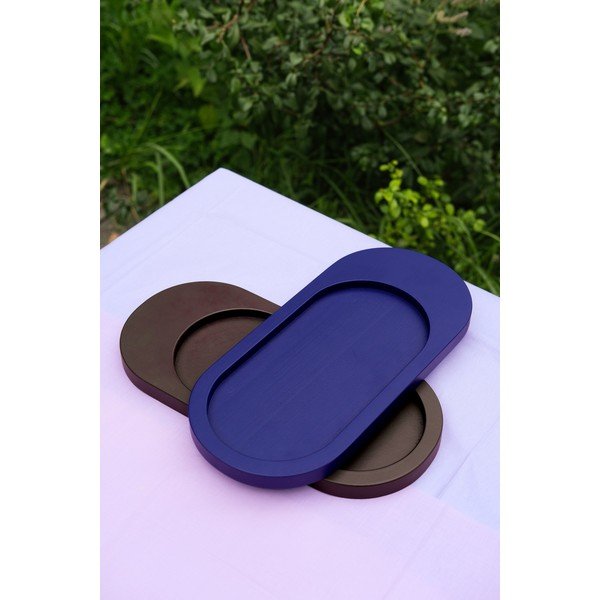 Tavă decorativă din lemn 15x32 cm Tenu – noo.ma-image-1