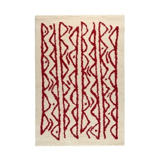 Covor Bonami Selection Morra, 140 x 200 cm, crem - roșu