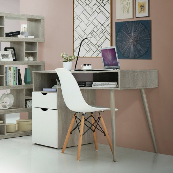 Birou cu aspect de lemn de stejar 55x120 cm Scandi - Støraa-image-1