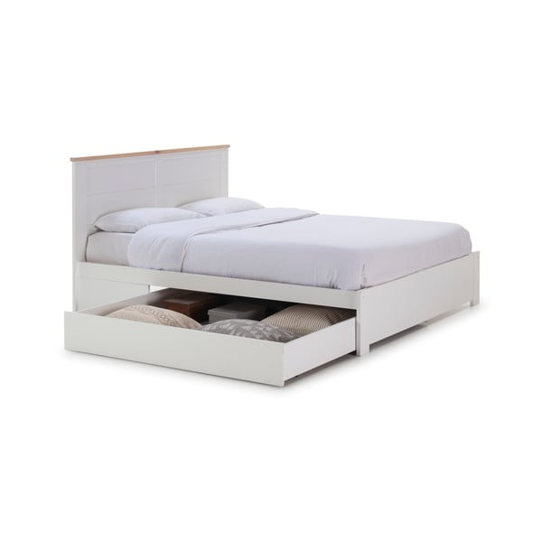 Pat matrimonial alb cu spațiu de depozitare 140x190 cm Gabi – Marckeric-image-4