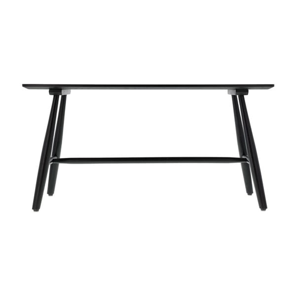 Masă consolă neagră din stejar 90x28 cm Bast - Villa Collection-image-3