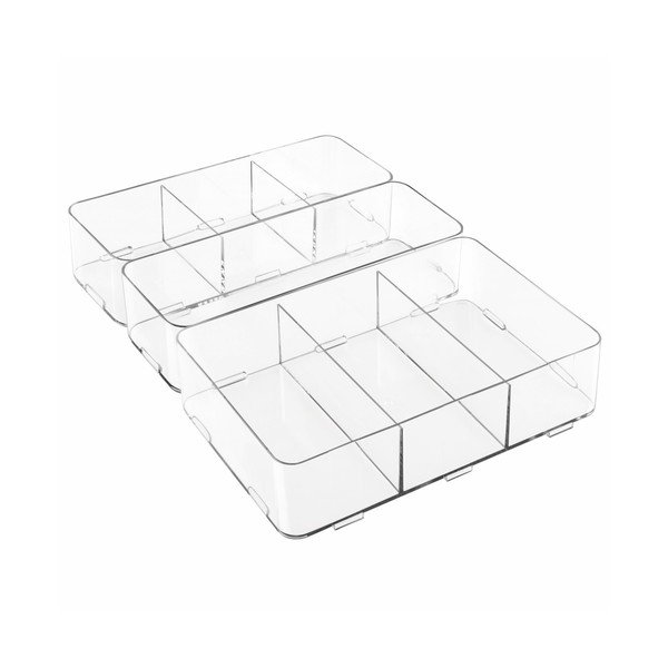 Set 3 organizatoare InterDesign Clarity Interlocking-image-1